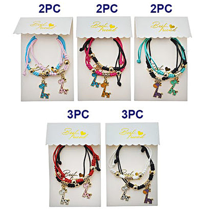 Giraffe Charm Adjustable Thread Knot Bracelet