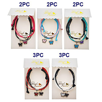 Butterfly Charm Adjustable Thread Knot Bracelet