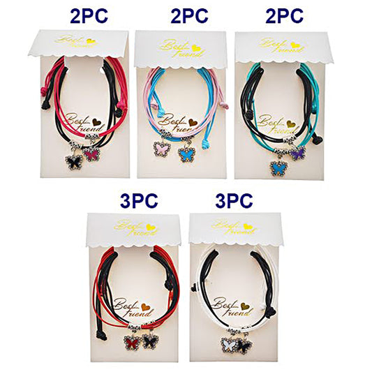 Butterfly Charm Adjustable Thread Knot Bracelet