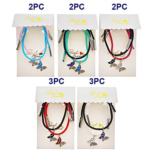 Butterfly Charm Adjustable Thread Knot Bracelet
