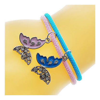 Butterfly Charm Adjustable Thread Knot Bracelet
