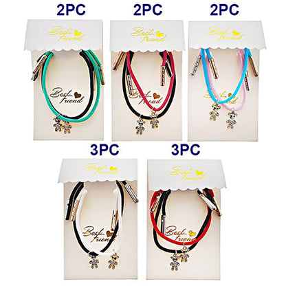 Teddy Bear Charm Adjustable Thread Knot Bracelet