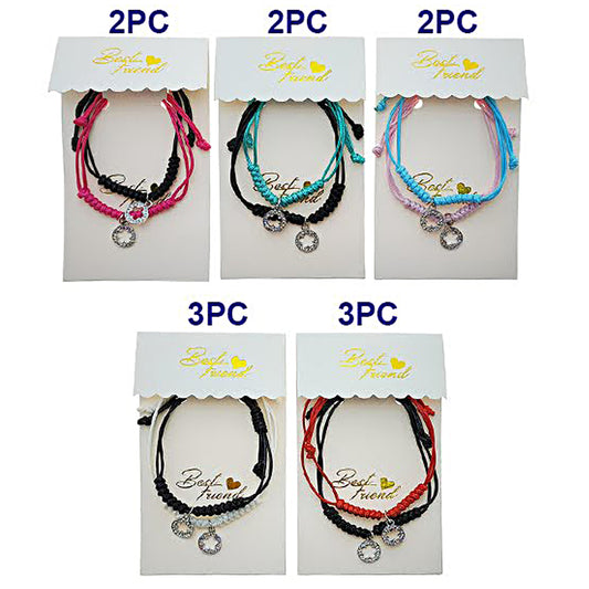 Flower Charm Adjustable Thread Knot Bracelet