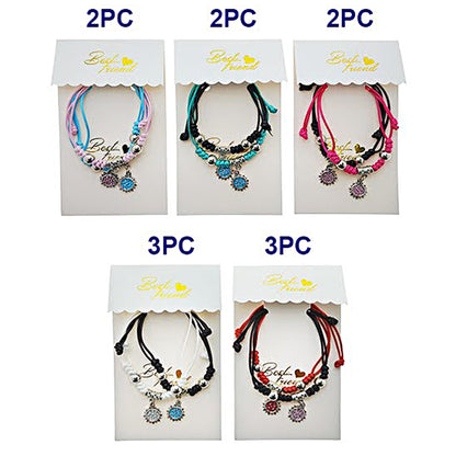 Sun Charm Adjustable Thread Knot Bracelet