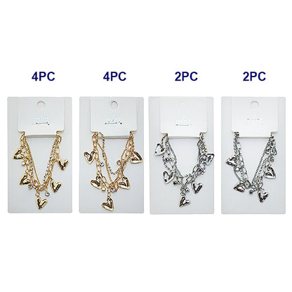 JAB49585 - Heart Chain Bracelet Set