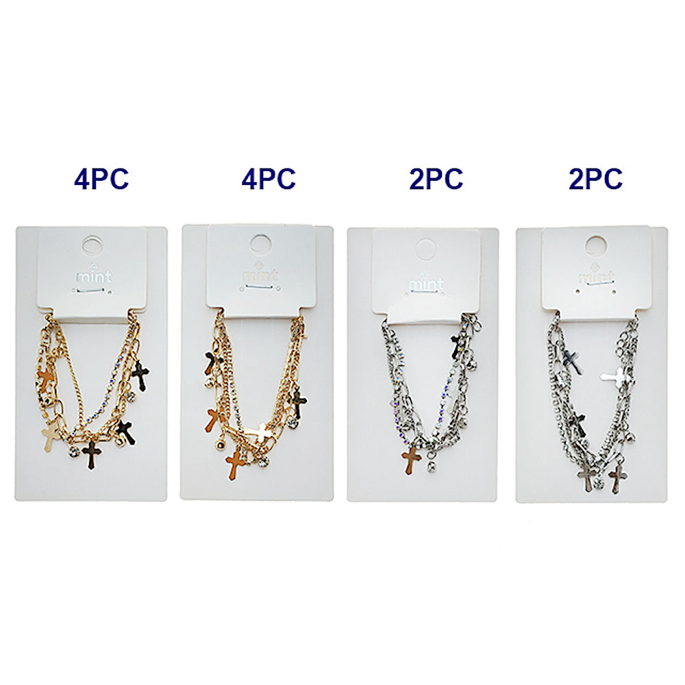 JAB49588 - Cross Chain Bracelet Set