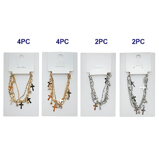 JAB49588 - Cross Chain Bracelet Set