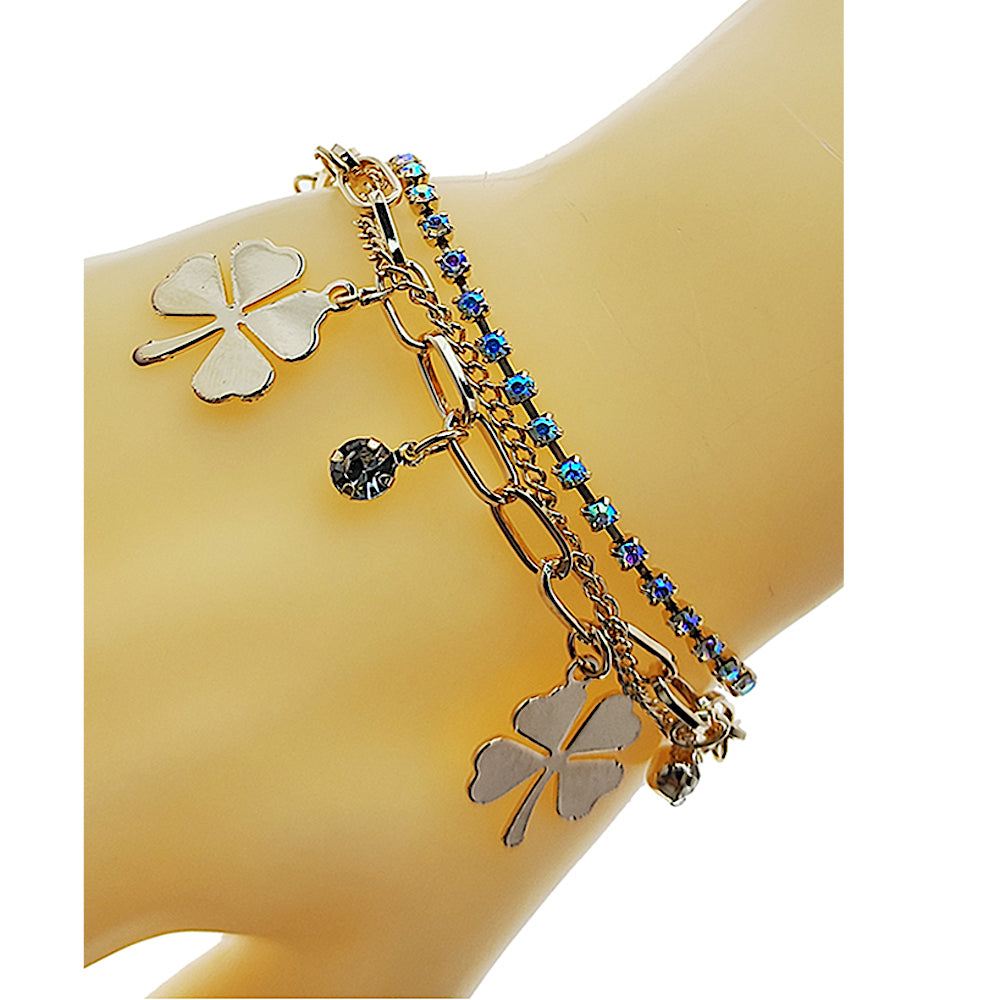 JAB49590 - Clover Chain Bracelet Set
