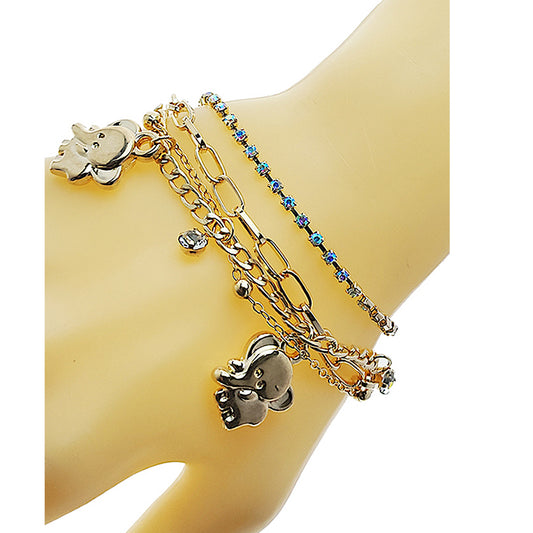 JAB49591 - Elephant Chain Bracelet Set