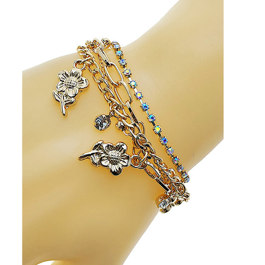 JAB49584 - Sunflower Chain Bracelet Set