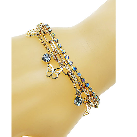 JAB49593 - Butterfly Chain Bracelet Set
