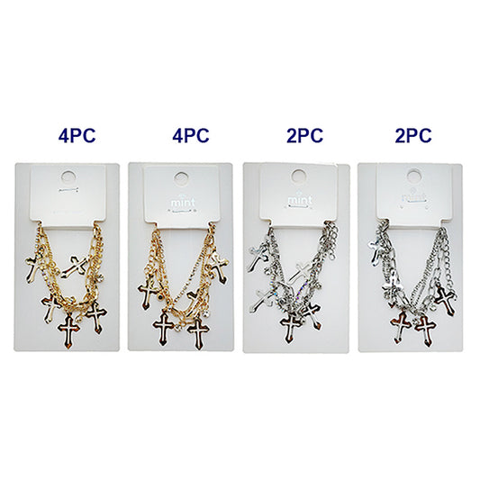 JAB49596 - Cross Chain Bracelet Set