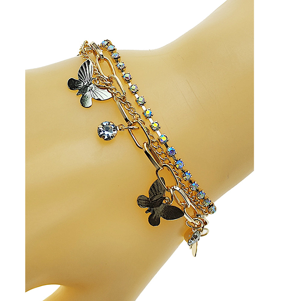 JAB49597 - Butterfly Chain Bracelet Set