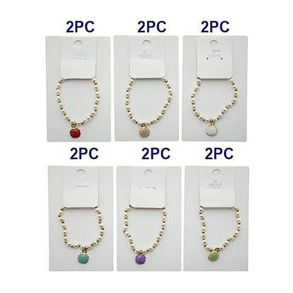 Enamel Shell Bead Bracelet