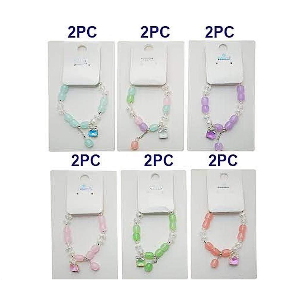 Bow Charm Bead Bracelet