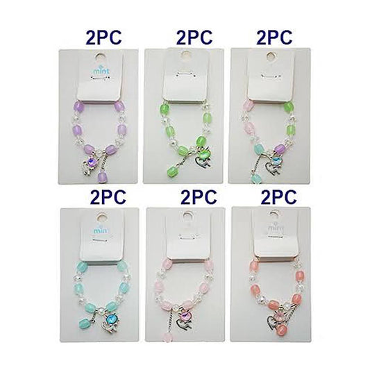 Cat Charm Bead Bracelet