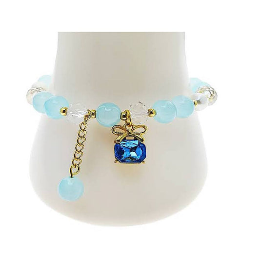 Bow Charm Bead Bracelet