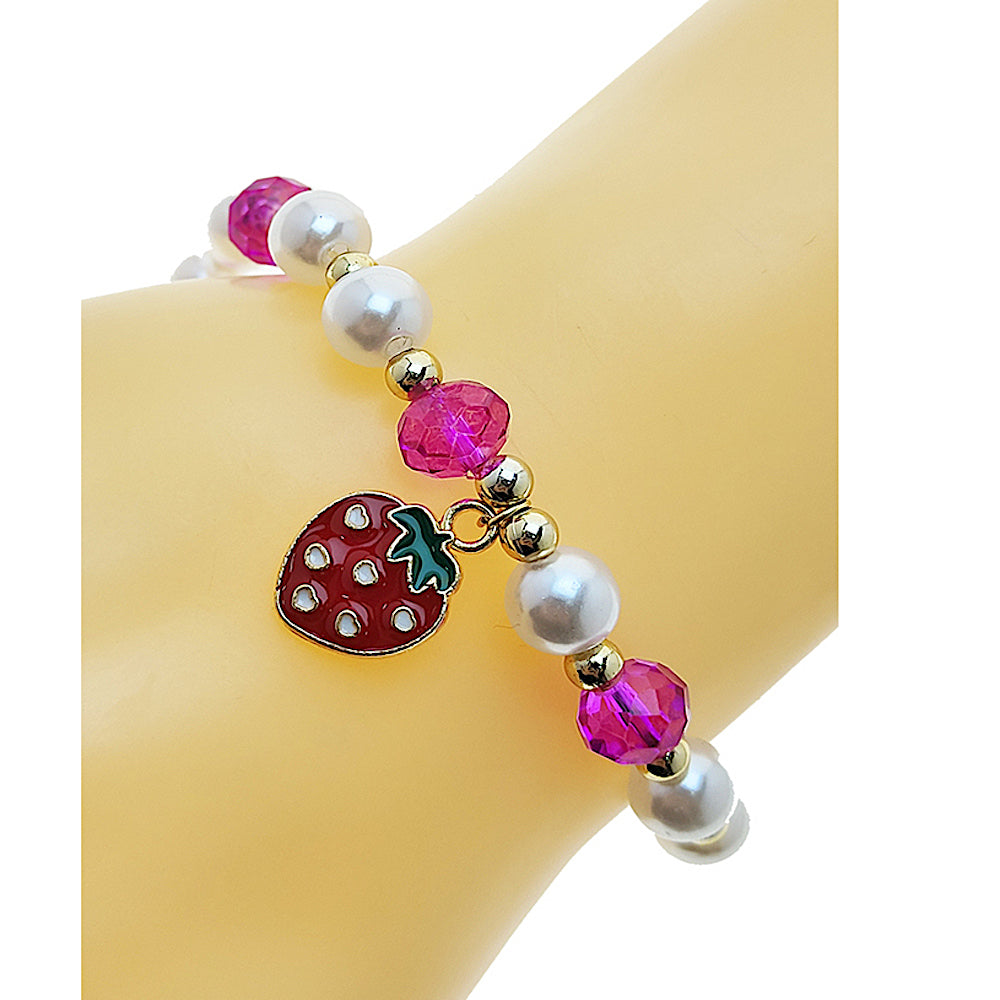 JAB49898 - Strawberry Pearl Bracelet