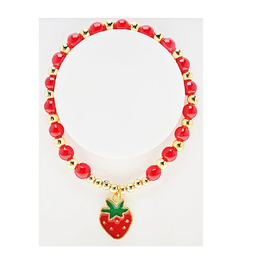 JAB49948 - Strawberry Bead Bracelet