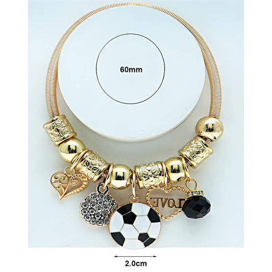 Soccer Ball Charm Bracelet