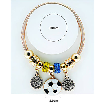 Soccer Ball Charm Bracelet