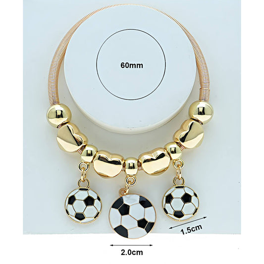Soccer Ball Charm Bracelet