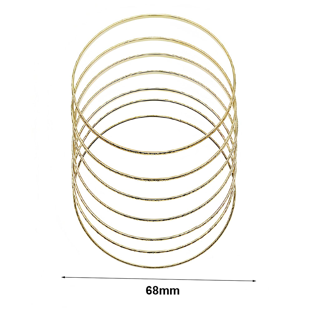 Etched Shimmer Bangle Bracelet