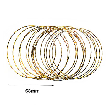 Thin Hammered Bangle Bracelet