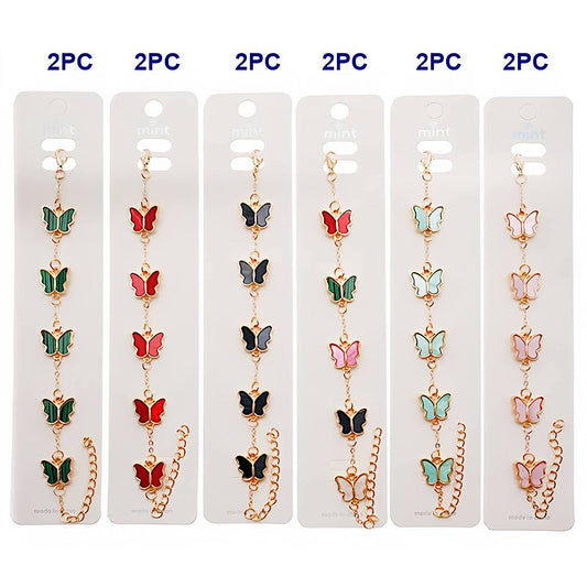 Inlaid Butterfly Chain Bracelet