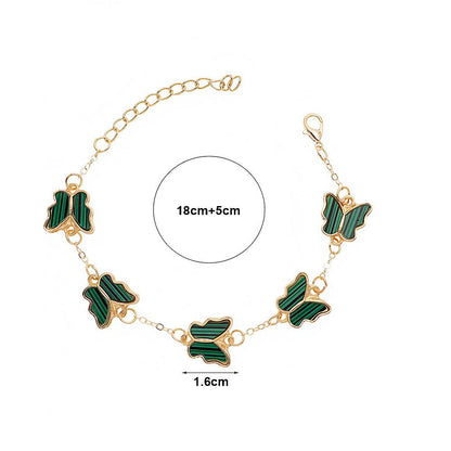 Inlaid Butterfly Chain Bracelet