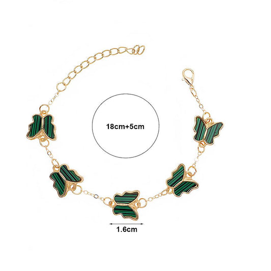 Inlaid Butterfly Chain Bracelet