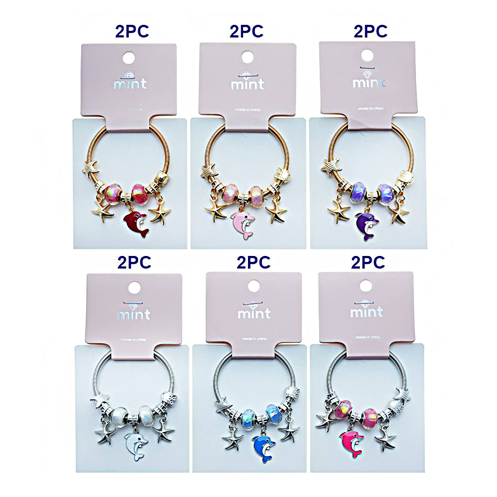Dolphin Charm Coil Bracelet