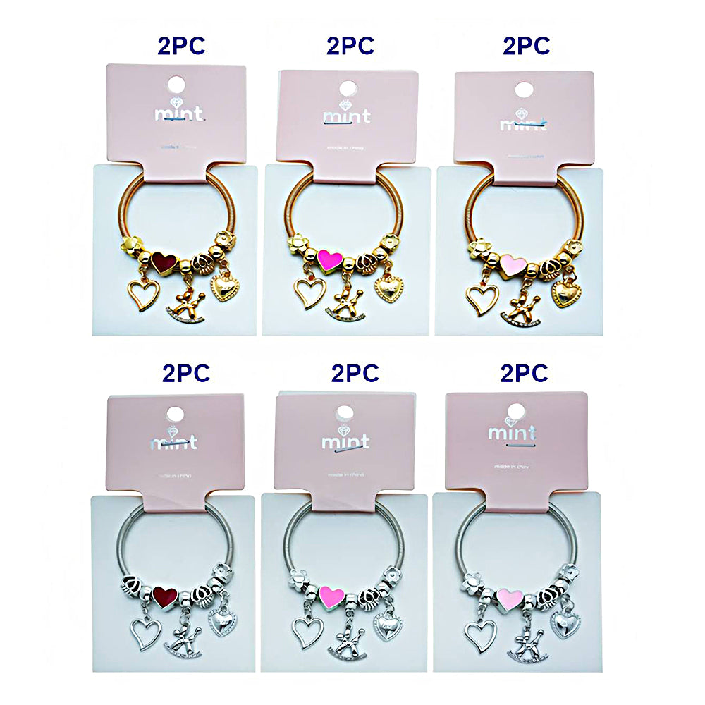 Rocking Balloon Dog Charm Coil Bracelet