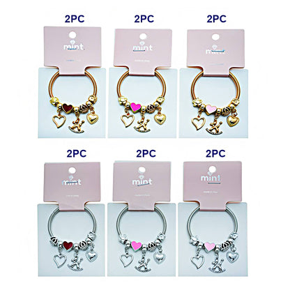 Rocking Balloon Dog Charm Coil Bracelet
