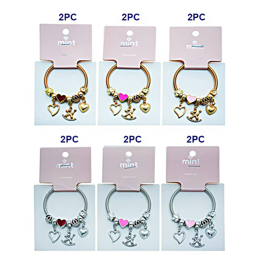 Rocking Balloon Dog Charm Coil Bracelet