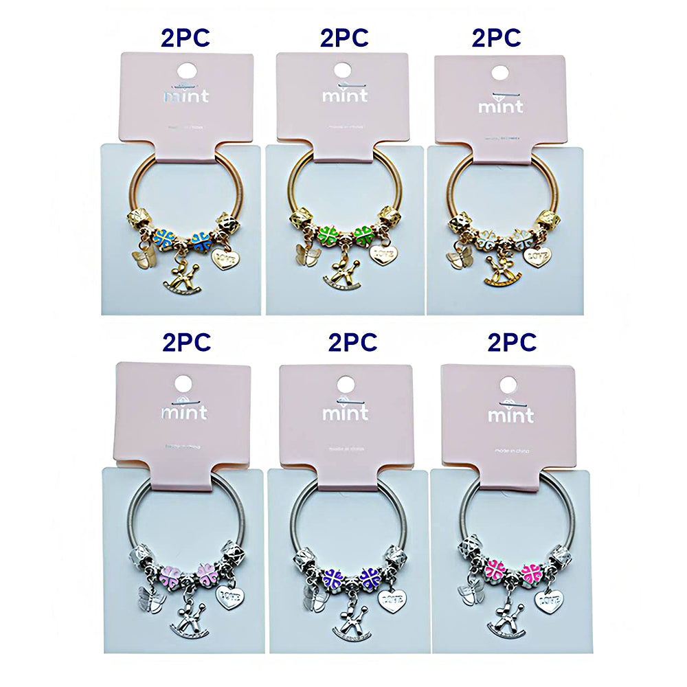 Rocking Balloon Dog Charm Coil Bracelet
