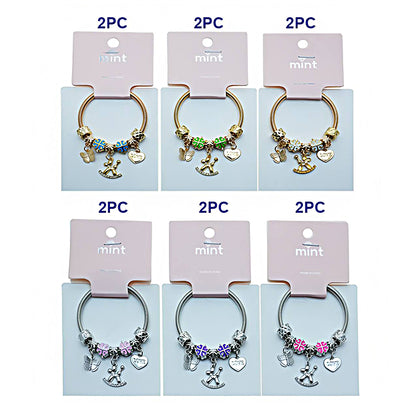 Rocking Balloon Dog Charm Coil Bracelet