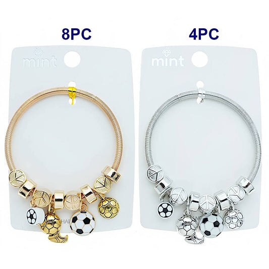 Soccer Ball Charm Bracelet