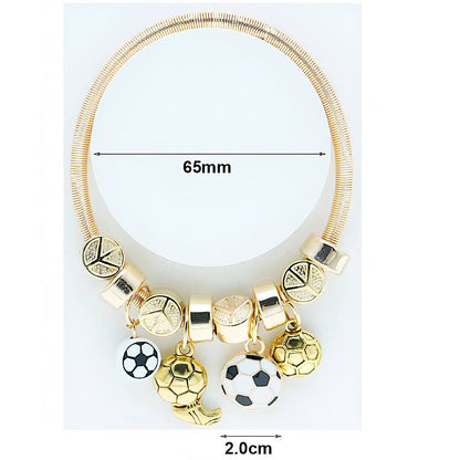 Soccer Ball Charm Bracelet