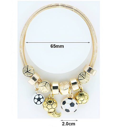 Soccer Ball Charm Bracelet