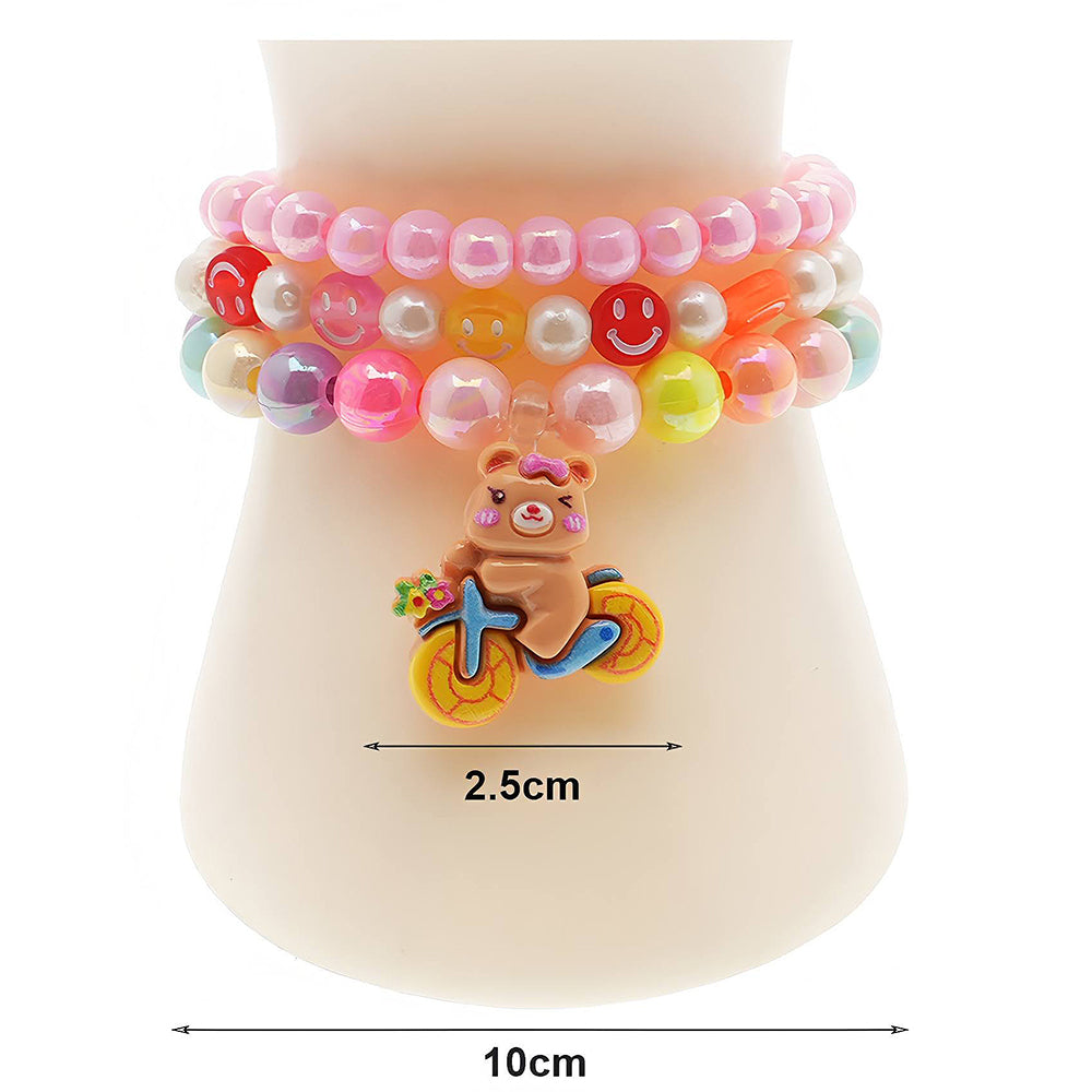 Cute Animal Charm Bead Stretch Bracelet Set