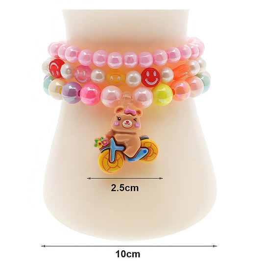 Cute Animal Charm Bead Stretch Bracelet Set