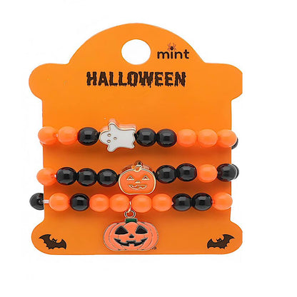 Halloween Beaded Charm Bracelet Set