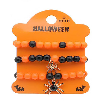 Halloween Beaded Charm Bracelet Set