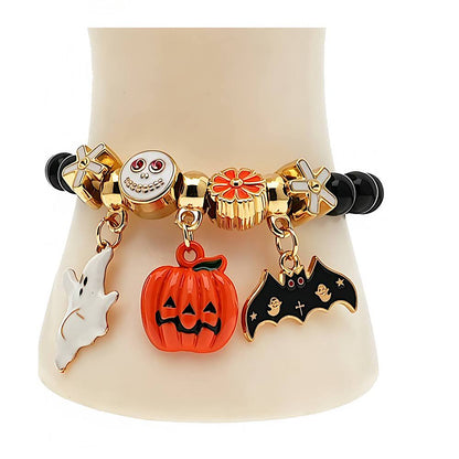Halloween Beaded Charm Bracelet