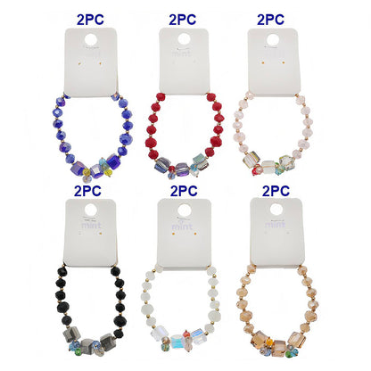 Iridescent Crystal Bead Bracelet