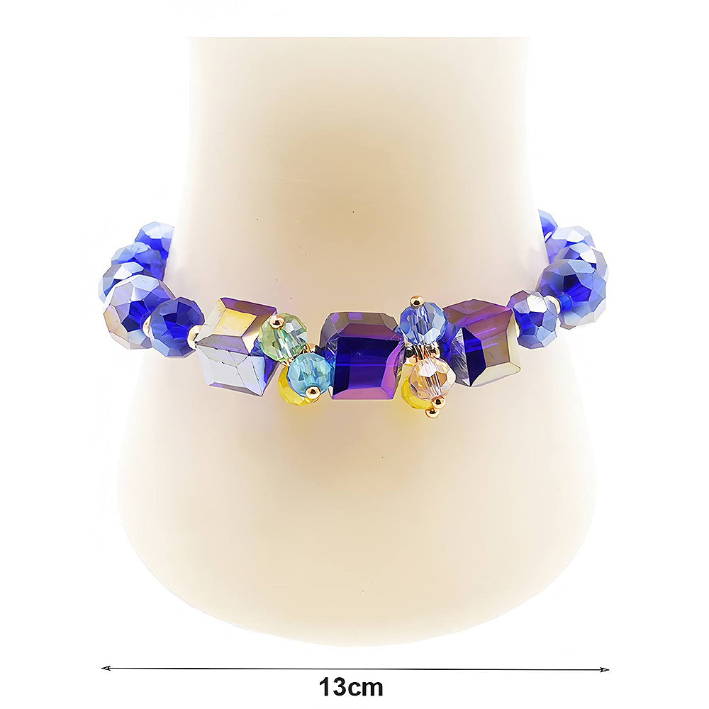 Iridescent Crystal Bead Bracelet