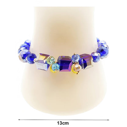 Iridescent Crystal Bead Bracelet