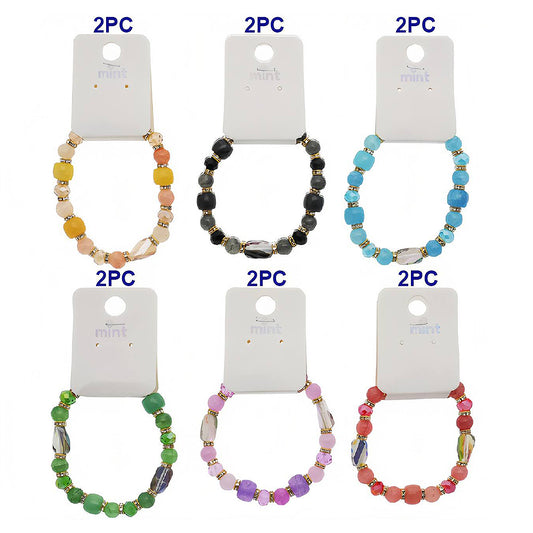Iridescent Bohemian Crystal Bead Bracelet