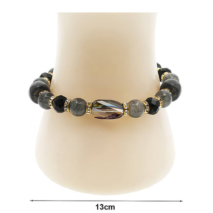 Iridescent Bohemian Crystal Bead Bracelet